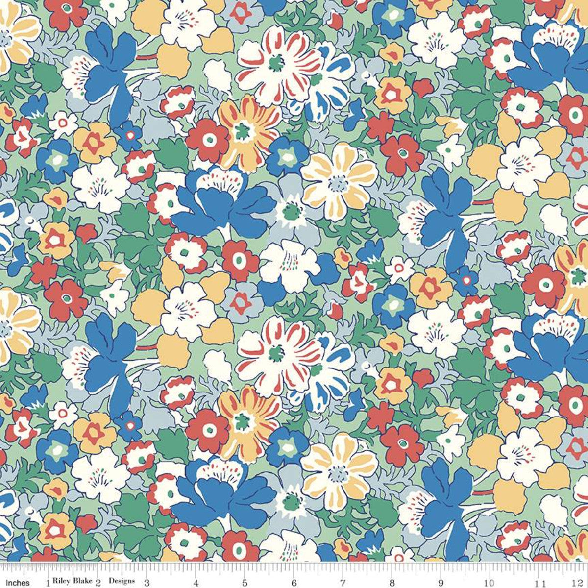 Carnaby Westbourne Posy D - Bohemian Brights - Liberty of London - Riley Blake Designs - yard fabric - quilting cotton