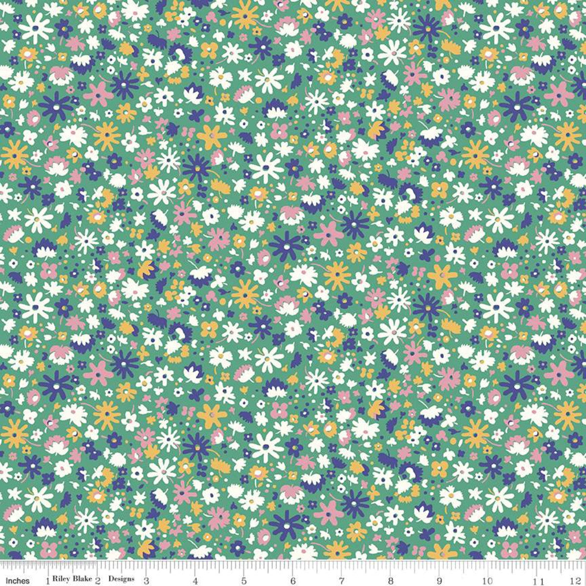 Carnaby Bloomsbury Blossom C - Bohemian Brights - Liberty of London - Riley Blake Designs - yard fabric - quilting cotton