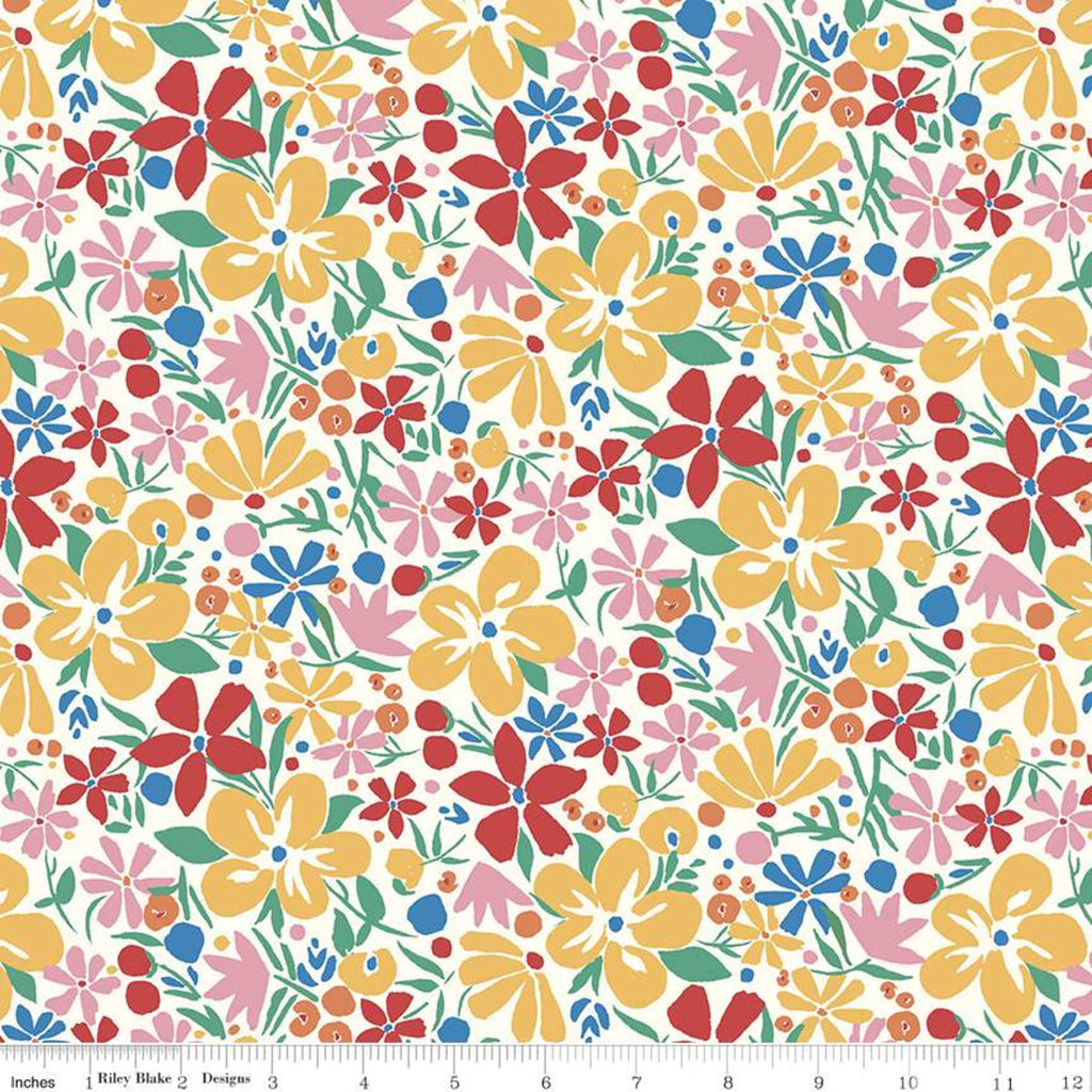 Carnaby Bohemian Bloom C - Bohemian Brights - Liberty of London - Riley Blake Designs - yard fabric - quilting cotton
