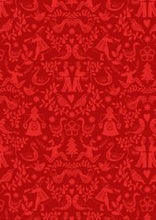 Load image into Gallery viewer, The 12 Days of Christmas Mirrored on Red - The 12 Days of Christmas - Lewis &amp; Irene - yard quilting fabric - digiprint fabric digital