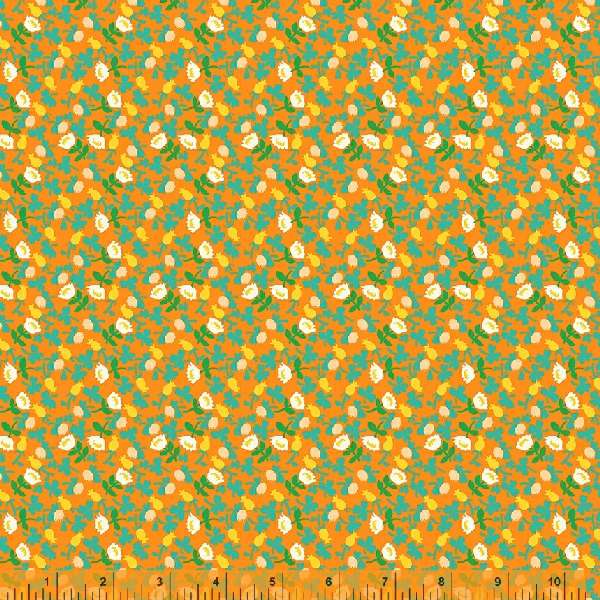 Orange Calico - Lucky Rabbit - Heather Ross - Windham Fabrics - half yard quilting fabric