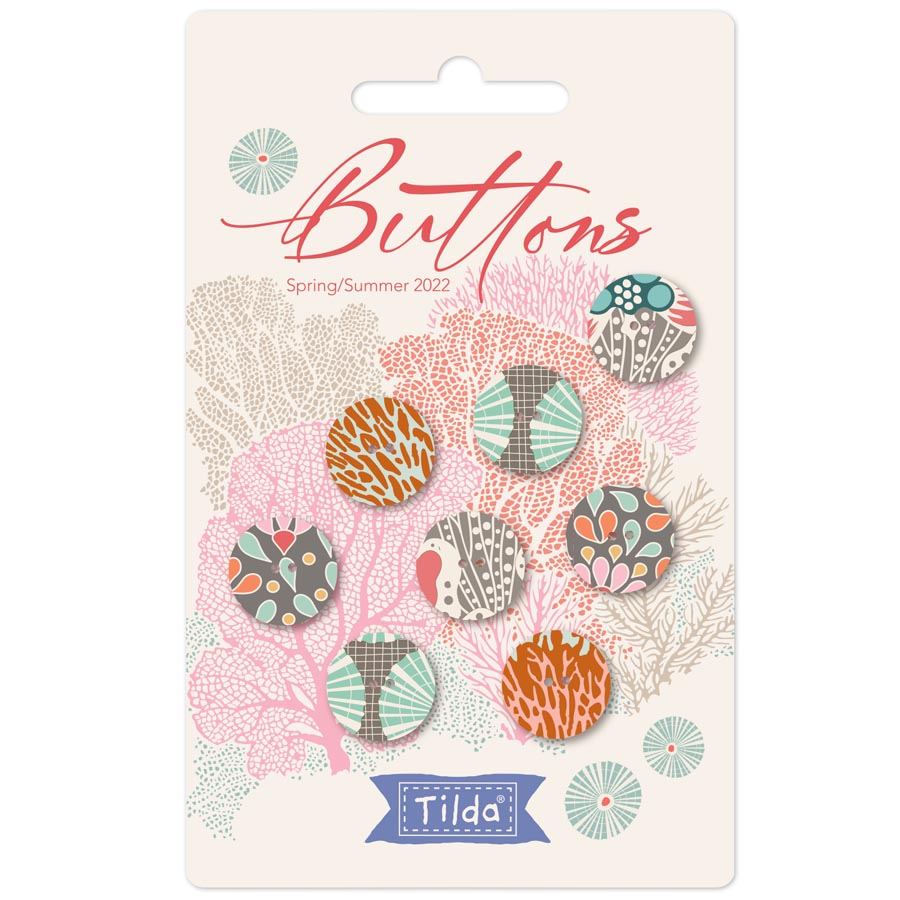Cotton Beach Buttons Cream -Tilda - buttons