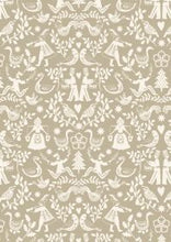 Load image into Gallery viewer, The 12 Days of Christmas Mirrored on Natural - The 12 Days of Christmas - Lewis &amp; Irene - yard quilting fabric - digiprint fabric digital