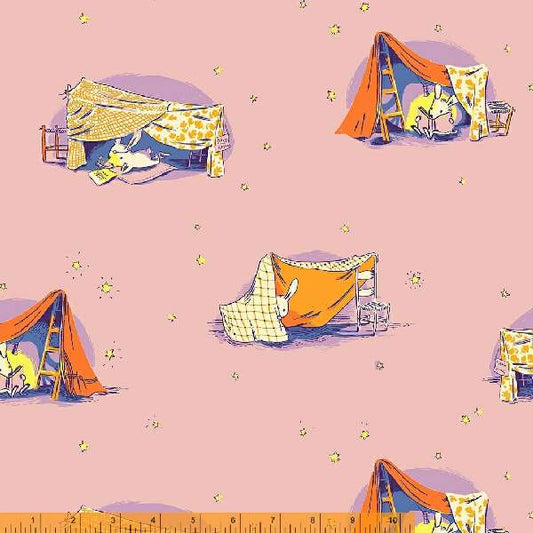 Lilac Quilt Tent - Lucky Rabbit - Heather Ross - Windham Fabrics - half yard quilting fabric