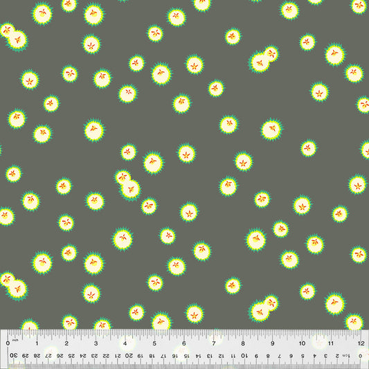 yellow fireflies on grey