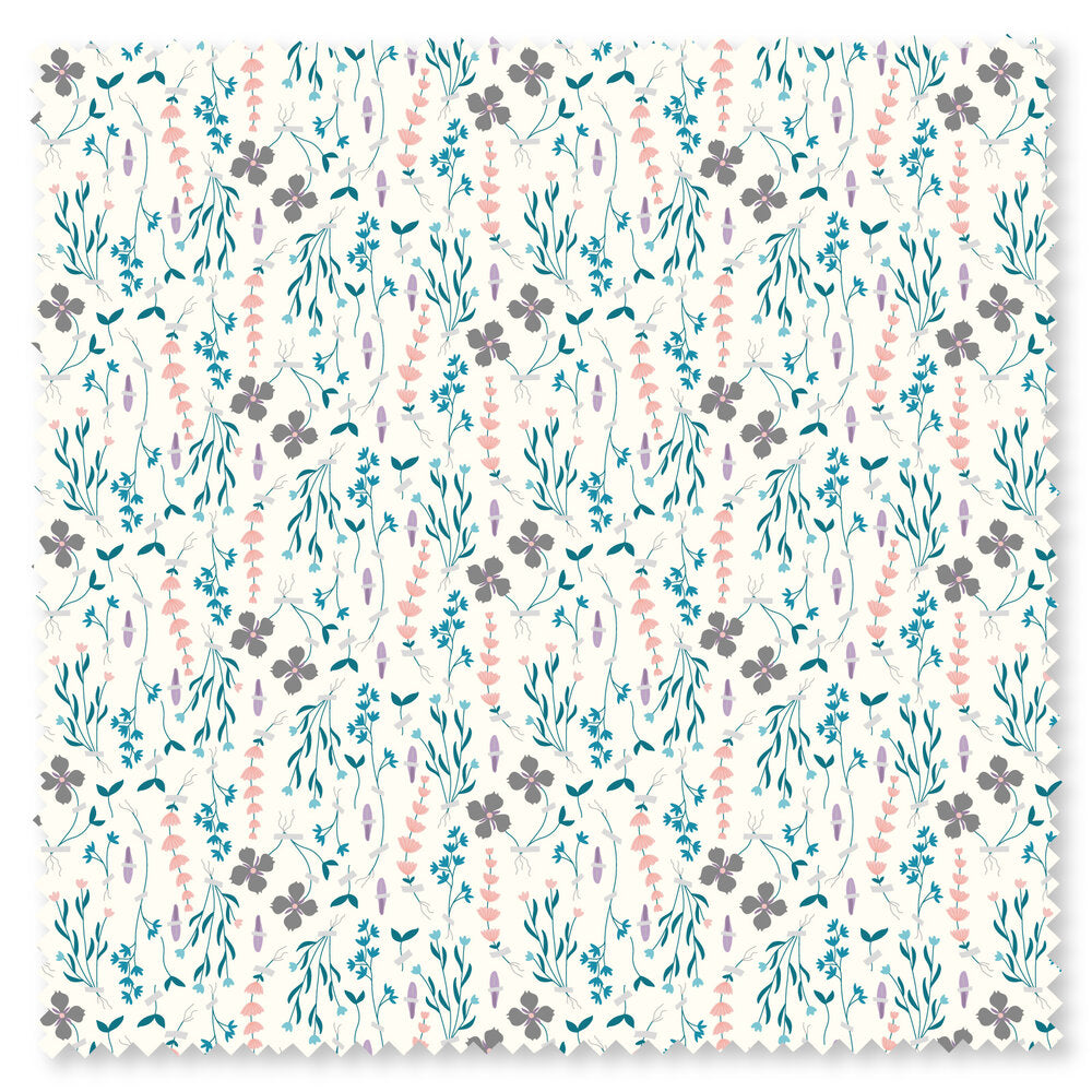 Botanical Garden - Dewy 610098 - The Tiny Garden Design Studio - Felicity Fabrics - Cloud 9 Fabrics - half yard quilting fabric - floral