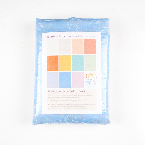 Flat Fat Stack - Granite Rainbow Dust - Organic Double Gauze - PBS Fabrics - GOTS certified organic cotton