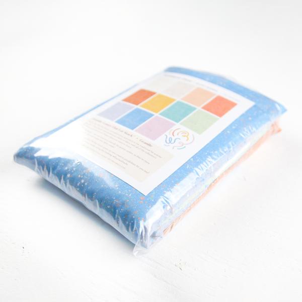 Flat Fat Stack - Terazzo Rainbow Dust - Organic Double Gauze - PBS Fabrics - GOTS certified organic cotton