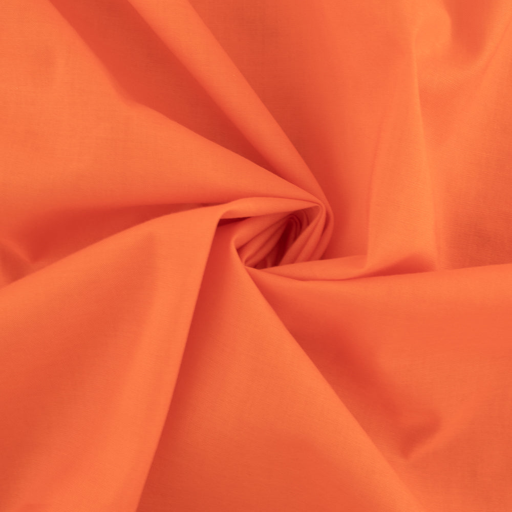 Bright Coral Solid  - Bella Cotton Lawn- Kristen Balouch - Birch Fabrics - GOTS certified organic cotton lawn