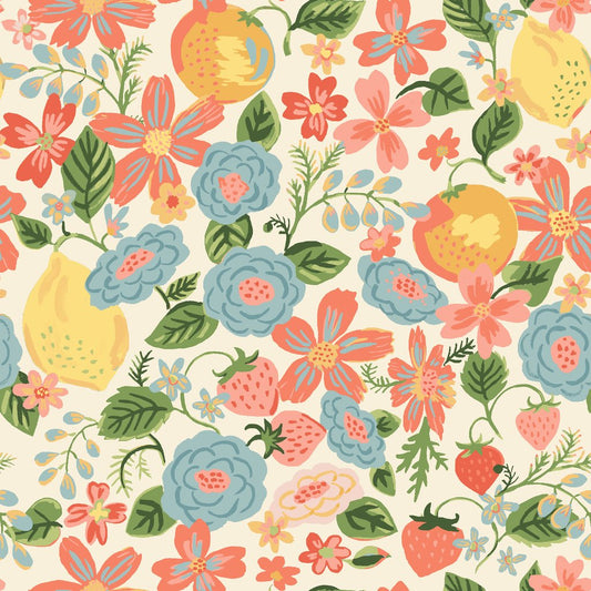 Orchard Lawn - Vintage 74 - Monaluna Organic Fabric - GOTS certified organic cotton poplin - floral - 44" wide