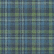 Load image into Gallery viewer, Mammoth Organic Flannel - Pacific - Robert Kaufman Fabrics - 44&quot; width - blue - plaid flannel fabric - organic cotton