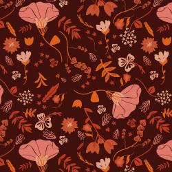 Canyon Poppy Heat Wave - Canyon Springs by Ash Cascade - Cotton + Steel Fabrics -  half yard quilting cotton