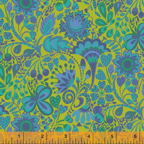 Sally Kelly Solstice - 51930-5 - Windham Fabrics half yard fabric - floral flowers