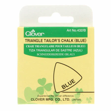Tailor's Chalk - Triangle Tailor's Chalk - Clover Needlecraft - Choose Blue, White, Yellow or Red/Pink - fabric marking chalk