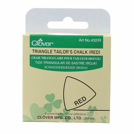 Tailor's Chalk - Triangle Tailor's Chalk - Clover Needlecraft - Choose Blue, White, Yellow or Red/Pink - fabric marking chalk