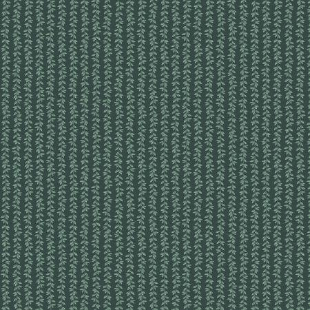 Rifle Paper Co Strawberry Fields - Laurel Stripe - Hunter Fabric - Rifle Paper Co. - Rifle Paper Co. Quilting Cotton