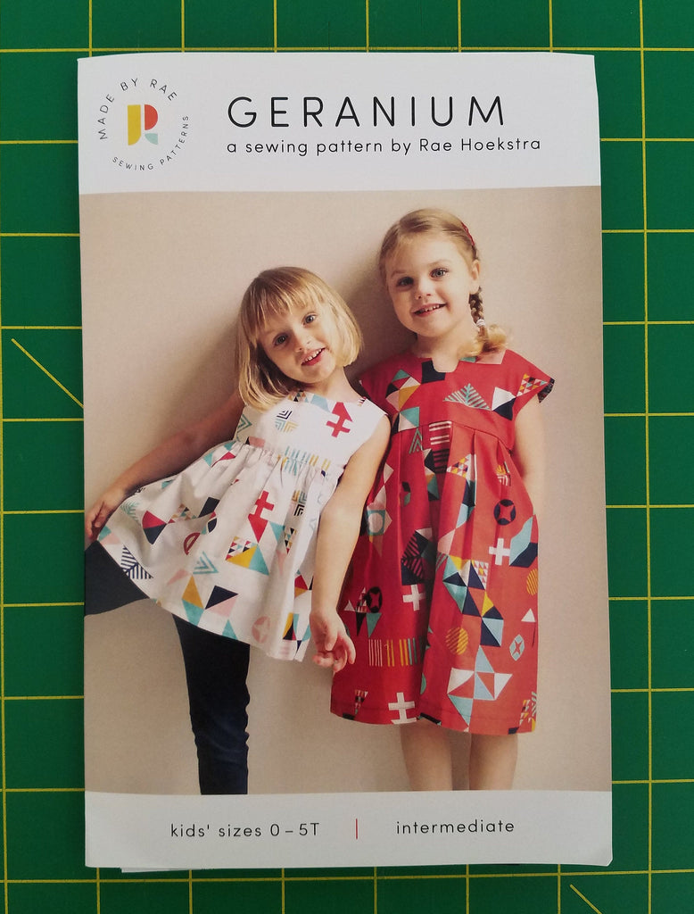 Sewing Pattern Geranium by Made by Rae, Paper Pattern, Sewing Pattern, Made by Rae Sewing Pattern - little girls dress pattern