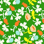 Green Calico - Lucky Rabbit - Heather Ross - Windham Fabrics - half yard quilting fabric